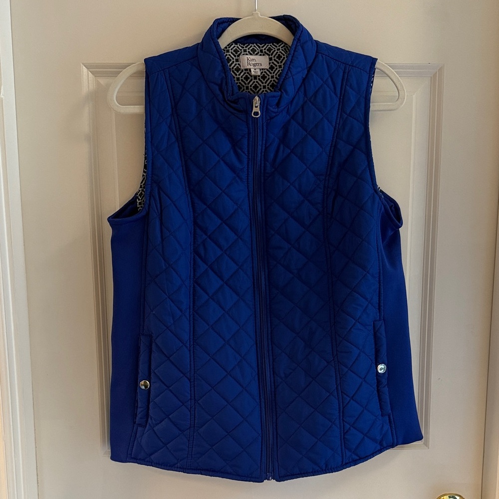 Kim Rogers Navy Quilted Vest
